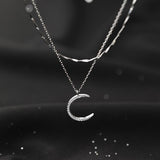 collier croissant de lune ras le cou