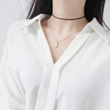 collier demi lune argent
