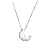 collier demi lune argenté