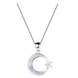 collier demi-lune avec étoile colorée