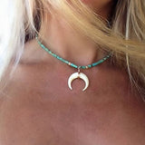 collier demi-lune en ivoire