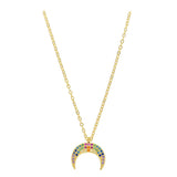 collier demi-lune aux multiples couleurs