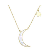 collier demi lune nacre