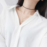 collier demi lune or