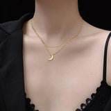 collier demi lune or