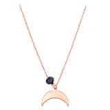 collier demi-lune rose saumon
