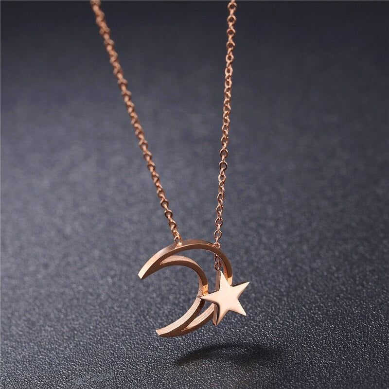 Collier Lune Etoile Turquie (Argent) - Main Image