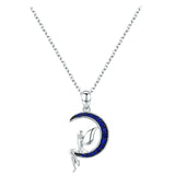 collier lune avec fée