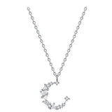 collier lune en forme de constellation brillante