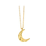 collier croissant de lune or