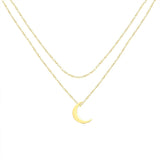 collier lune en or