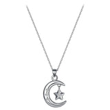 collier lune et étoile avec diamants