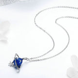 collier lune et étoile bleue