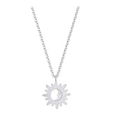 collier lune et soleil argenté
