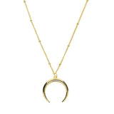 collier lune inversé fin en or