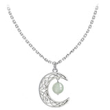 collier lune lumineux phosphorescent