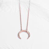 collier lune or et rose