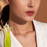 collier lune et soleil or