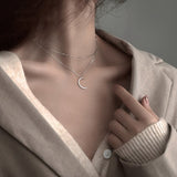 collier lune ultra fin ras de cou