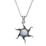 collier pierre de lune avec étoile