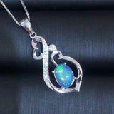 collier pierre de lune bleue