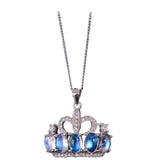 collier pierre de lune bleutée