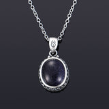 collier en pierre de lune noire ciel