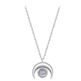 collier pierre de lune croissant de lune