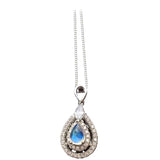 collier pierre de lune diamant