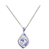 collier pierre de lune elfique à perles bleues