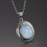 collier pierre de lune femme bleu ciel