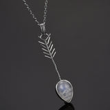 collier pierre de lune fin