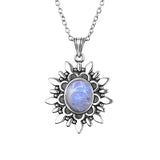 collier pierre de lune flocon bleu