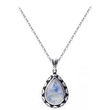 collier pierre de lune goutte d'eau
