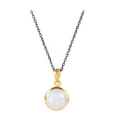 collier pierre de lune rond en or