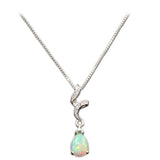 collier pierre de lune verte