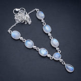 collier pierre de lune véritable en arc en ciel