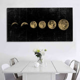 Tableau cycle lunaire demi lune