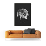 Tableau lune et forêt