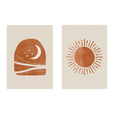 tableau lune abstrait