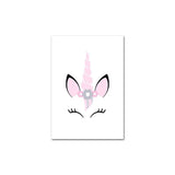 Tableau lune avec licorne