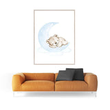 Tableau lune ourson