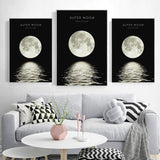 Pleine lune depuis la mer