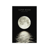 Tableau pleine lune sur la mer