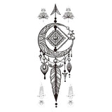 Tatouage temporaire lune et bohème