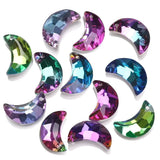 Breloques Lune en Verre, Lot de 20