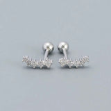 Clous d'Oreilles Lune Zircon à Visser