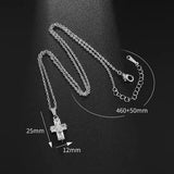 Collier pendentif croix en cristal