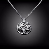 Collier Arbre de Vie Rond couleur argent