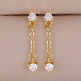 Boucles d'Oreilles Lune et Étoile Zircon